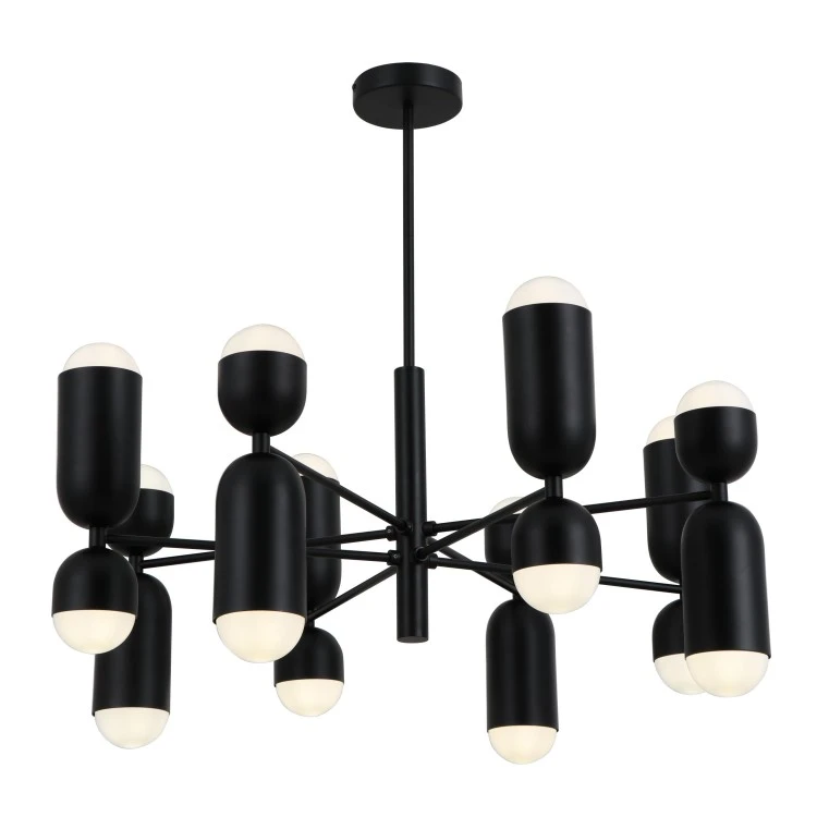 แขนโลหะสีดำแสงจี้ 16-bulbs